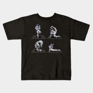 Space Astronaut Yoga Poses Kids T-Shirt